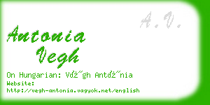 antonia vegh business card